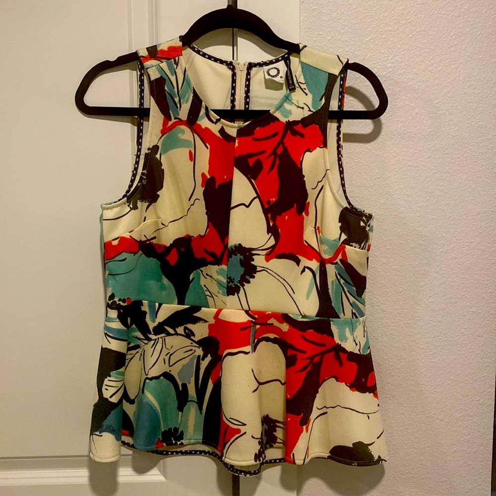 Multicolor peplum tank bought from Anthropologie